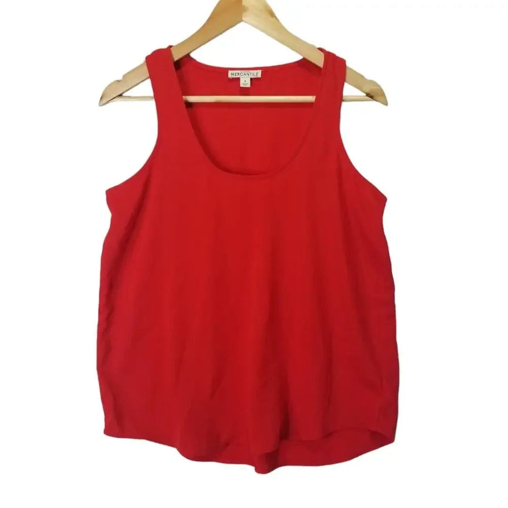 J. Crew Mercantile Shell Tank Top Red Size Small
